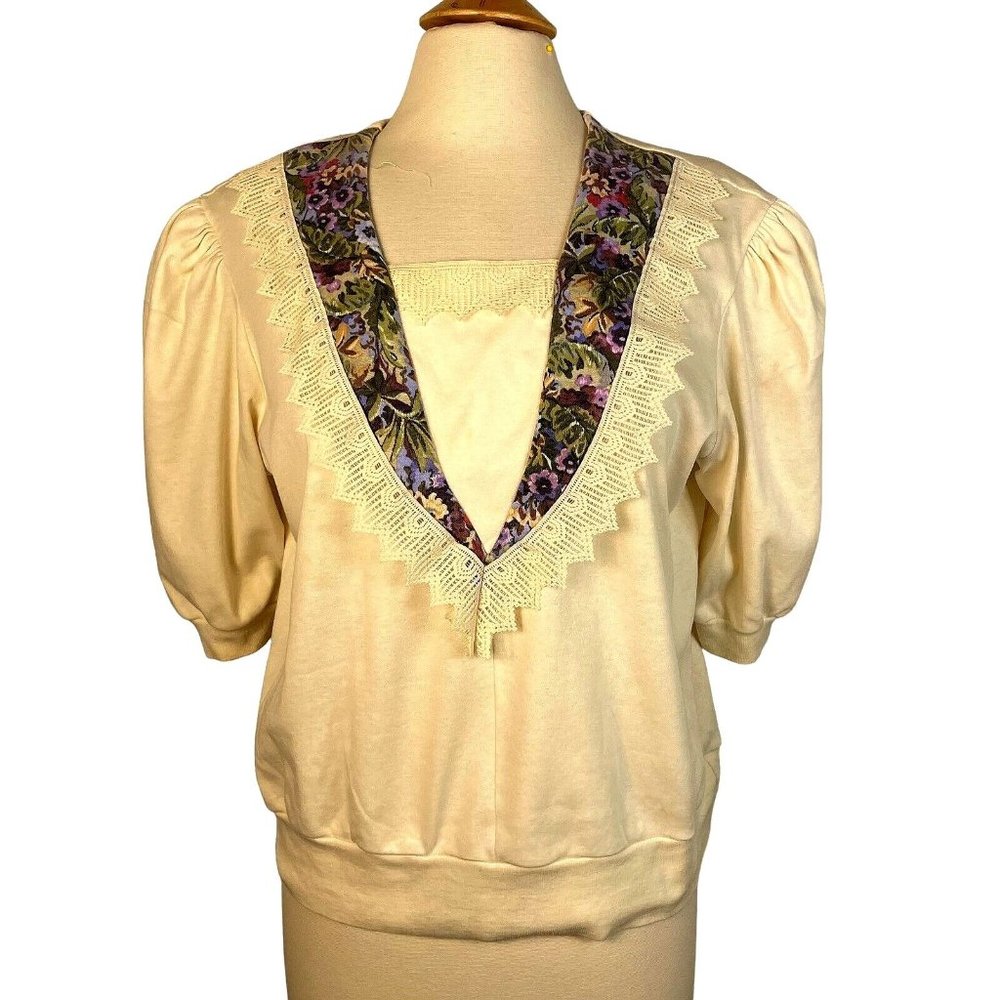 Vintage Silver Threads Woman's Slip-on Top size L